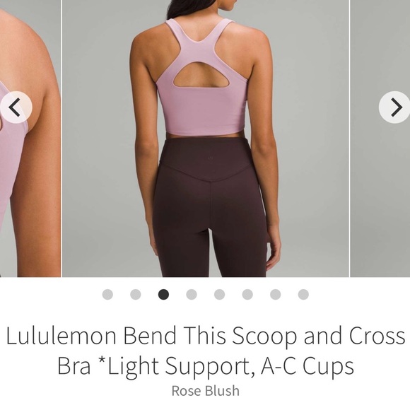 Lululemon Bend This Scoop and Cross
Sports Bra - Rose Blush - Picture 6 of 6